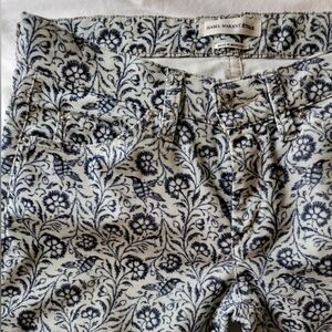 Isabel Marant Blue Floral Pincord Jeans, sz 38